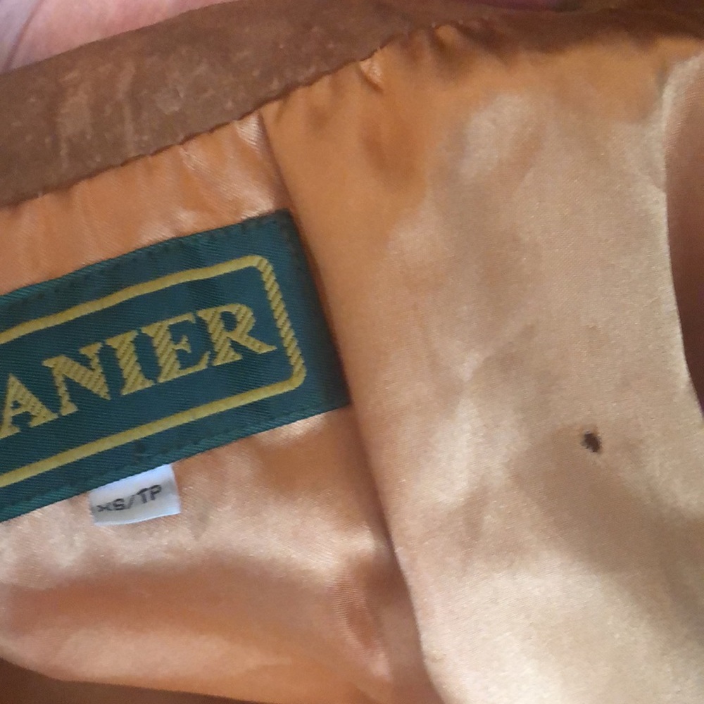 DANIER SUEDE TAN LEATHER JACKET SIZE XS - Picture 8 of 8